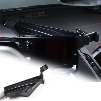 Dashboard Storage Tray Behind Navigation Screen with Phone Holder for Corvette C8 Stingray 2020 (Type A)