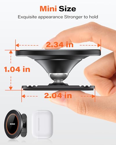 Magnetic Car Phone Mount Holder with 3M Adhesive (Orange-2 Pack)