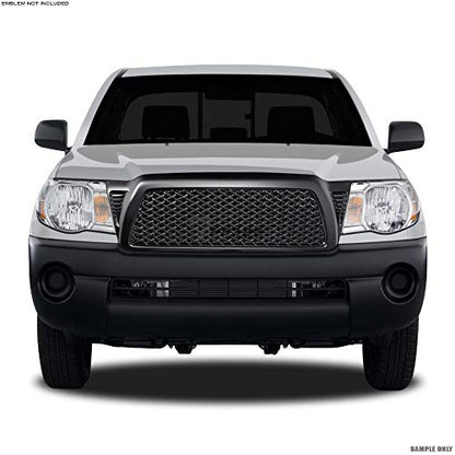 Matte Black Dragon Mesh Front Hood Bumper Grill Grille Gurad Guard ABS Compatible With 05