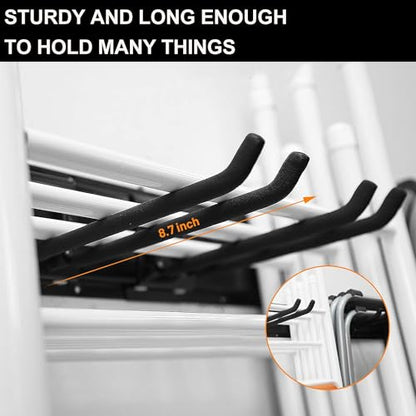 Garage Storage Organization Wall Mount Folding Chair Hangers (12Hooks+6Panels)