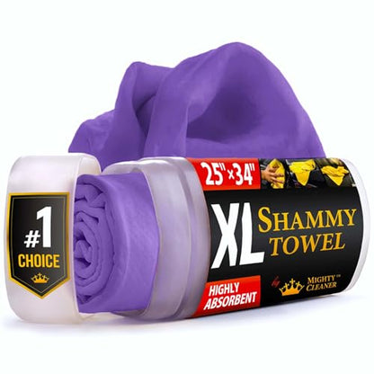 XL Shammy Towel for Car (Purple / 1 Pack (25" x 34"))