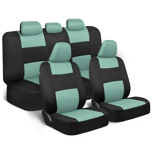 PolyPro Car Seat Covers Full Set in Mint on Black (Mint)
