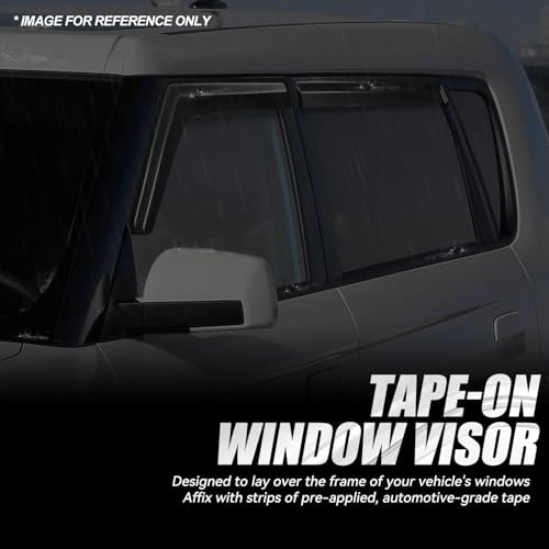 4PCS Tape On Window Visors for 2010 (10-13 Soul)