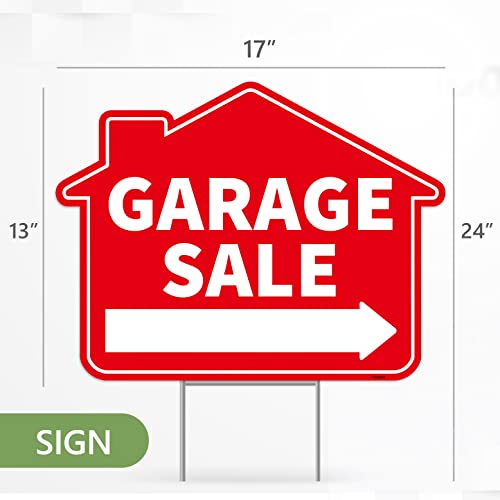 2PC Garage Sale Yard Sign with Stakes (Garage Sale)