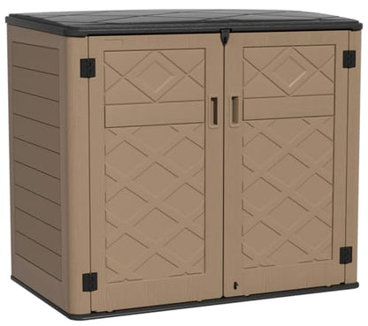 Larger Outdoor Storage Shed Weather Resistance (48 Cu.ft Brown Shed)