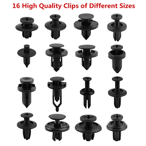 Car Push Retainer Clips 750pcs with 16 Popular Push Pins for Auto Parts (Car Clips 751PCS-Blue)