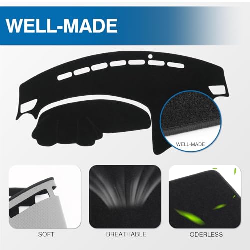 Black Dash Cover for 2010 2011 2012 2013 Mazda3 Non (Mazda3 10-13(black))