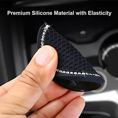 2PCS Bling Car Cup Coaster (black / 2pack)