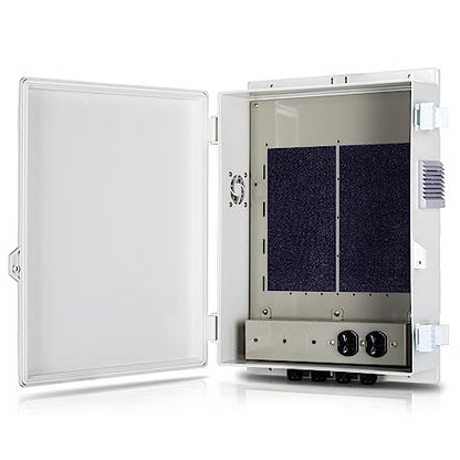 Outdoor Electrical Junction Box with High Power Outlet (16"H x 12"L x 4"W & Outlet)