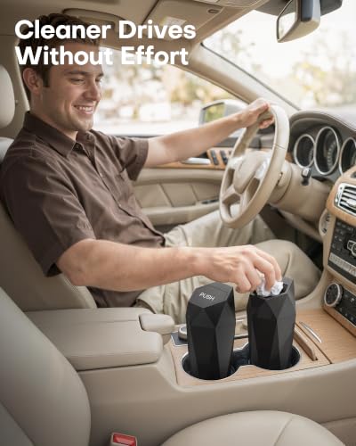 Car Trash Can with Lid (Black)