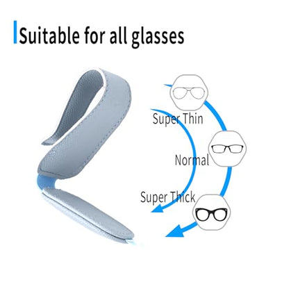 2 Packs Magnetic Sunglass Holder for Car Visor (Blue / 2pcs)