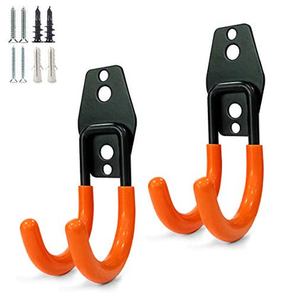 2 Pack Garage Storage Utility Hooks (Type O-Orange)