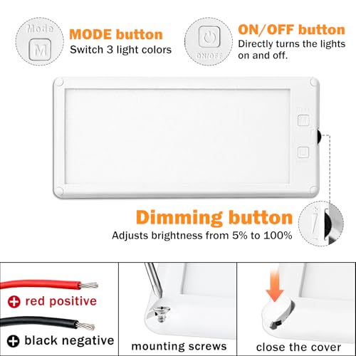 12 in RV LED Interior Light (Pure White / 1 pack)