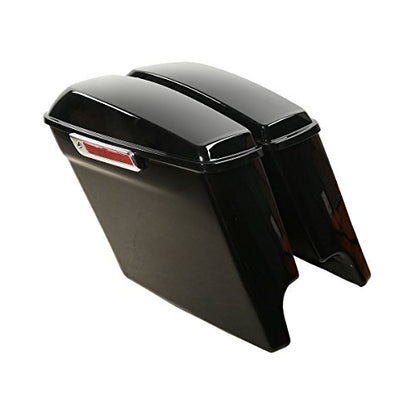 Motorcycle Stretched Saddlebags with Chrome Conversion Brackets Fit For Harley Softail Deluxe Heritage Softail 1984