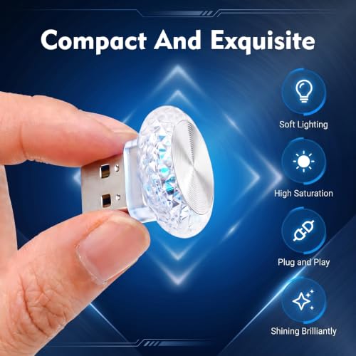 USB LED Car Interior Lights (Blue)