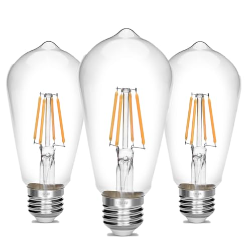LED Edison Bulb (Warm White 2700k / 3 Count (Pack of 1))