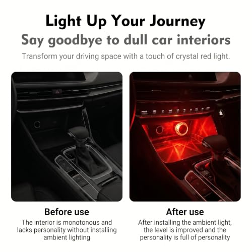 Car Interior USB LED Atmosphere Lamp (1PC / Red)