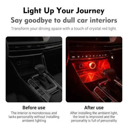 Car Interior USB LED Atmosphere Lamp (1PC / Red)