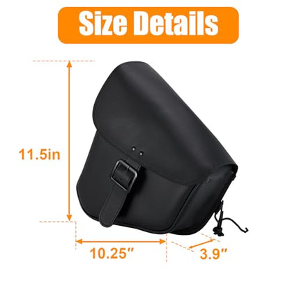 Solo Saddle Bags (Black-Single Buckle / Left Side)