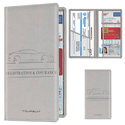 Car Registration & Insurance Card Holder (Grey)