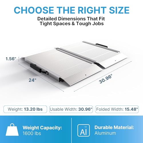 Traverse Aluminum Singlefold Edgeless Ramp (2 Foot / Singlefold Edgeless)