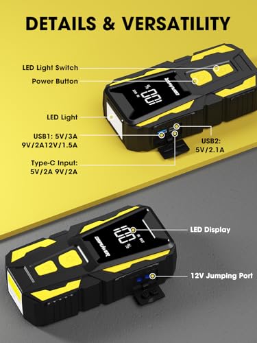 5000A Jump Starter (Yellow)