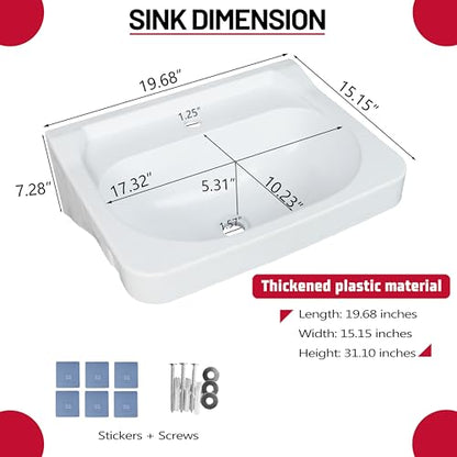 Wall Mount Bathroom Sink 19.7*15.3 No (19.7*15.3*7.1)