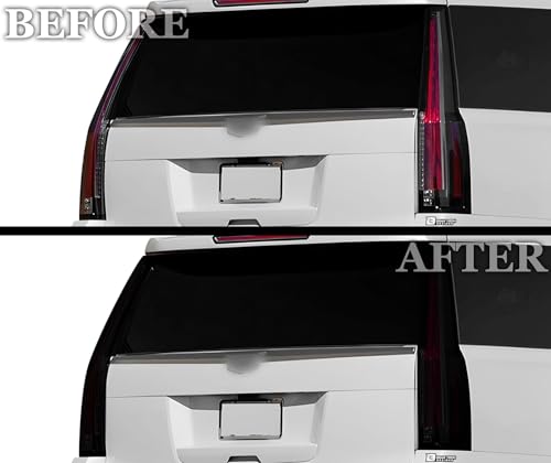 Full Headlight Taillight Tint Kit Fits Cadillac Escalade (FULL KIT / Dark Smoke)