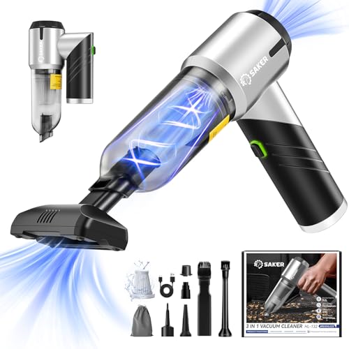 Handheld Car Vacuum Portable Cordless17000Pa HL132 Black (Black)