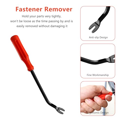 Compatible with Ford GM Toyota Honda Nissan Car Push Retainer Clips 1045pcs with 30 Popular Push Pins for Auto Parts Sizes (Car Clips 1045PCS-Red)