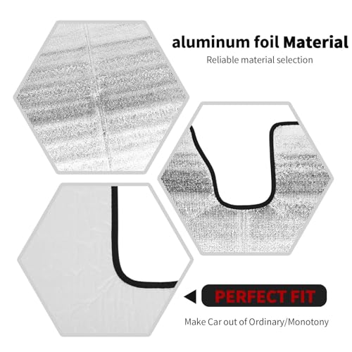 Windshield Sunshade Sun Shade Heat Shield Window Sun Visor Mat for Dodge Durango 2011 (silver)