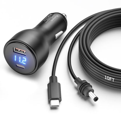 3 in 1 Starlink Mini Car Adapter 10FT 12V to 20V Cigarette Lighter Adapter (3M)