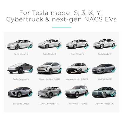 J1772 to NACS EV Charging Adapter 80A (UL 2252)