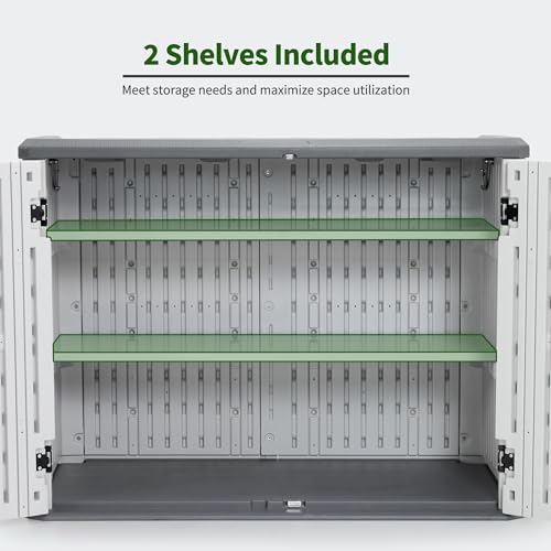 Macrout 25 Cu Ft Outdoor Storage Cabinet with Shelves (Small)