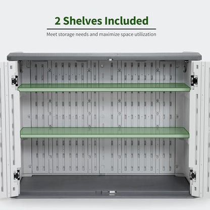 Macrout 25 Cu Ft Outdoor Storage Cabinet with Shelves (Small)