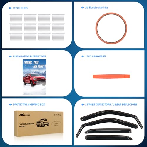 Window Rain Guards for Ram 2500 3500 Crew Cab 2019 (RAM 2500 3500 2019-2026 Crew)