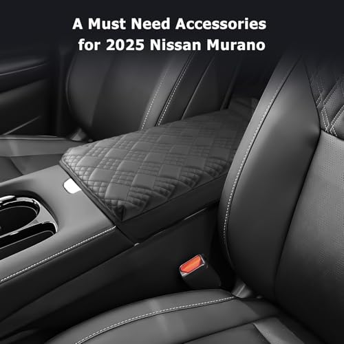 2025 2026 Murano Center Console Cover Compatible with 2025 2026 Nissan Murano Accessories 2025 Murano SL (2025-2026 Murano Thick Black)