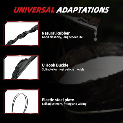 Premium Windshield Wiper Blades (22"+22" Expedition)
