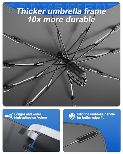 for 2026 2027 Ford Expedition Car Windshield Sun Shade Umbrella for 2025 2026 2027 Ford Expedition Accessories Car Window Sunshade Easy to Fold Reflective Heat&UV Protection Sun Visor Blocker (2025-2027 Expedition)
