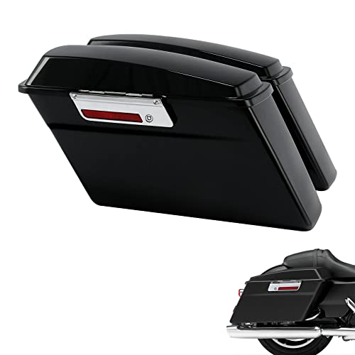 Hard Saddlebags Fit for Harley Touring Road King Glide 94 (Vivid Black 3# / For 1994-2013)