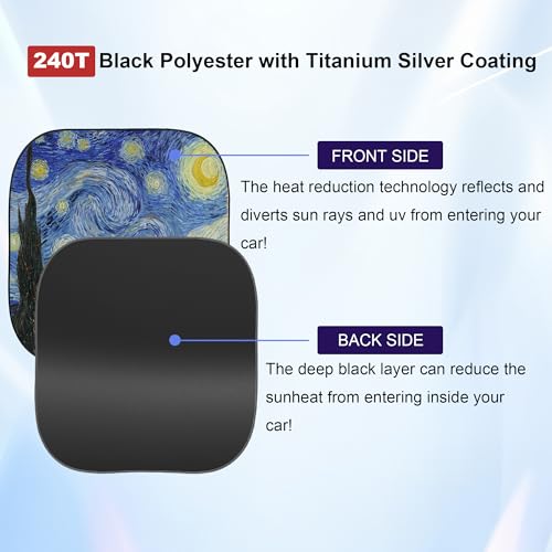 Windshield Sun Shade for Car 2 (Starry Night / Standard)