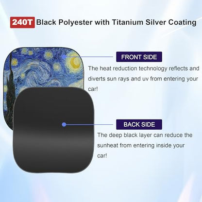 Windshield Sun Shade for Car 2 (Starry Night / Standard)