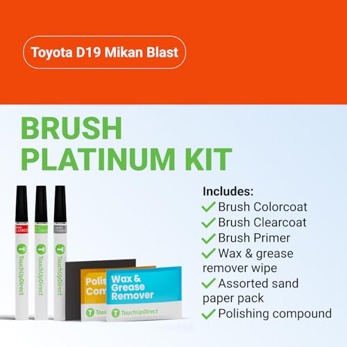 Car Paint Touch Up Brush Kit (Brush - Platinum Kit / Mikan Blast)
