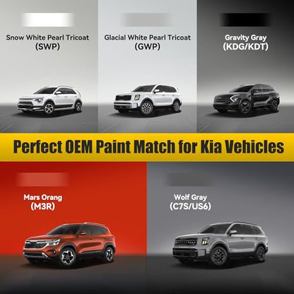 M3R) Mars Orange Touch Up Paint Compatible with Kia 2-In-1 Car Paint Pen (For Kia / Mars Orange(M3R)B-588P Obsidian Blue Pearl for Accord/CR-V/Odyssey-models/Passport/Pilot/RidgelineMars Orange(M3R) Compatible with Golf/Polo)