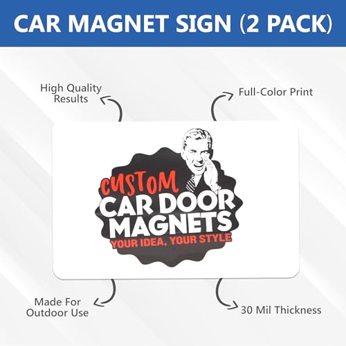 Custom Car Magnet Signs for Advertising and Promotion (24"x36" Rectangle)