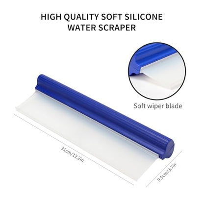 2 Pack 12inch car Squeegee (Blue-2p)