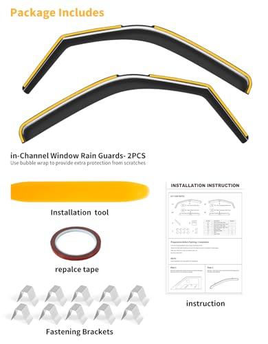 Window Rain Guards for Chevy Express Van & GMC Savana 2500 3500 1996 (For Chevy Express Van/GMC Savana 1996-2026)