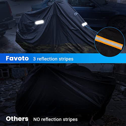 Motorcycle Cover Waterproof Outdoor Motorcycle Cover Heavy Duty (Camouflage / 96.5")