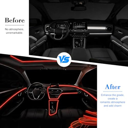 EL Wire Car LED Strip Lights (Red / 16.5FT)