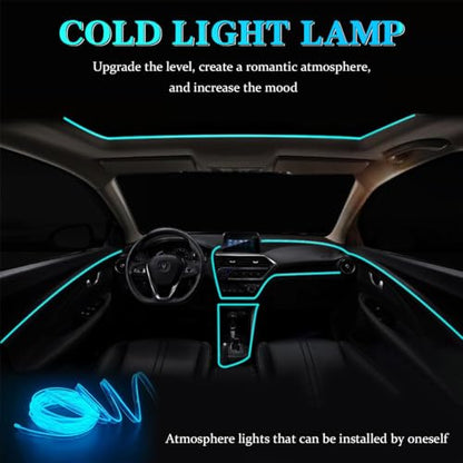EL Wire Car Interior LED Strips Lights (Blue)